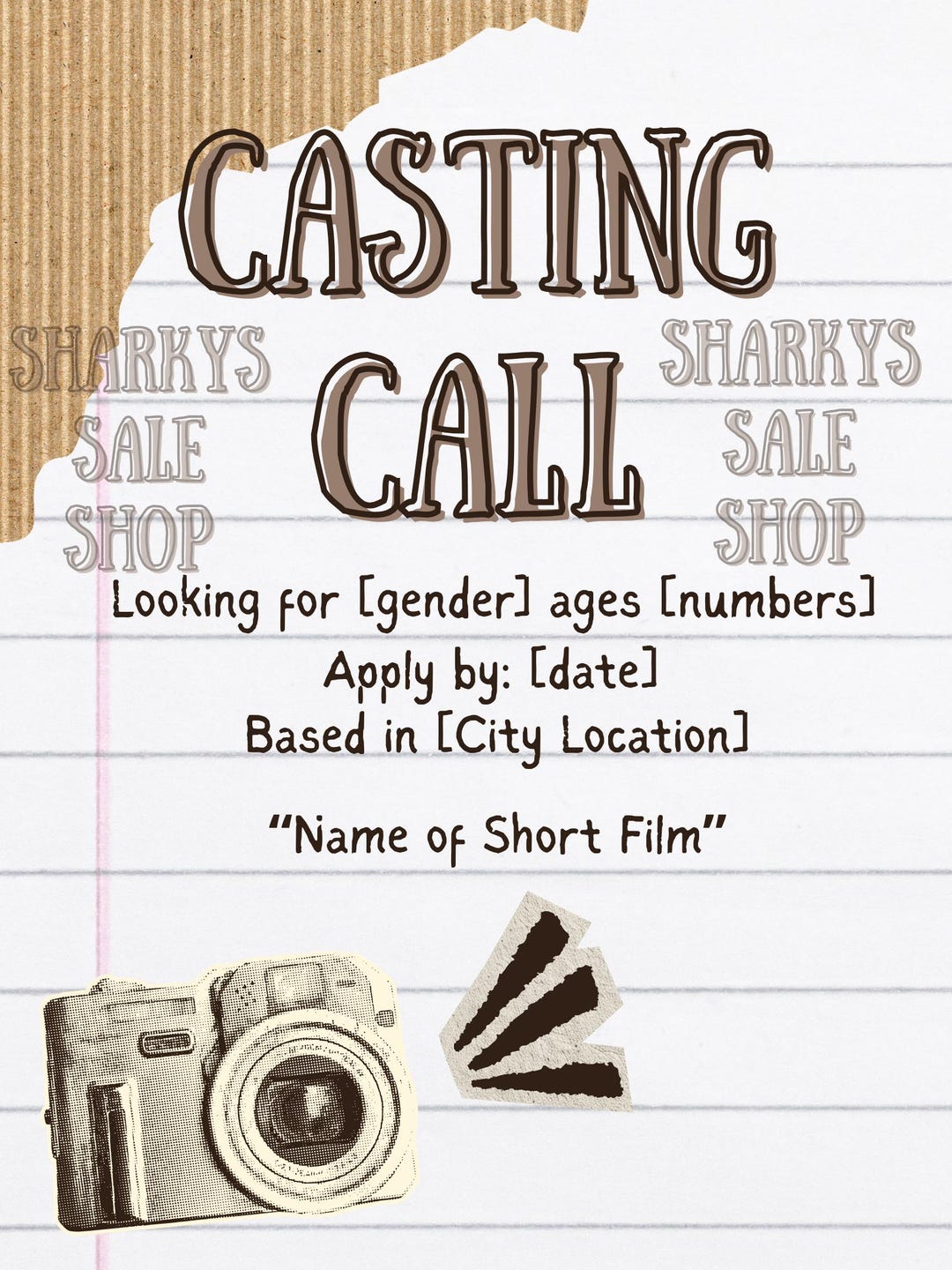 Casting / Crew Call Poster Template – Film Production Social Media ...