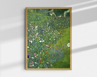 Gustav Klimt Italian Garden Giclée Print: Framed Canvas Wall Art