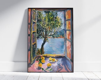 Henri Matisse Stil Küsten Leinwanddruck: Mediterrane Seelandschaft