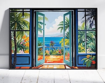 Henri Matisse Canvas Print: Colorful Seascape View, Modern Art
