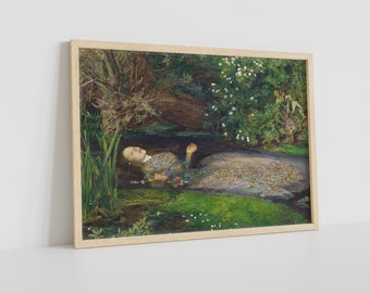 Ophelia Painting: Millais Fine Art Print, Classic Canvas Wall Decor