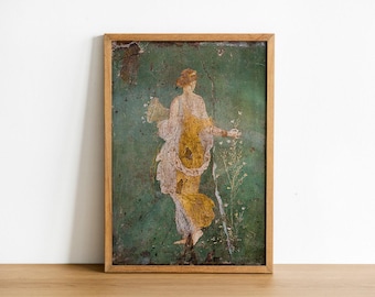 Antique Roman Goddess Oil Painting - Framed Canvas Wall Art