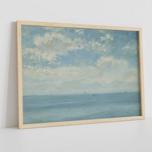 Coastal Ocean Oil Painting on Canvas: Beach House Decor