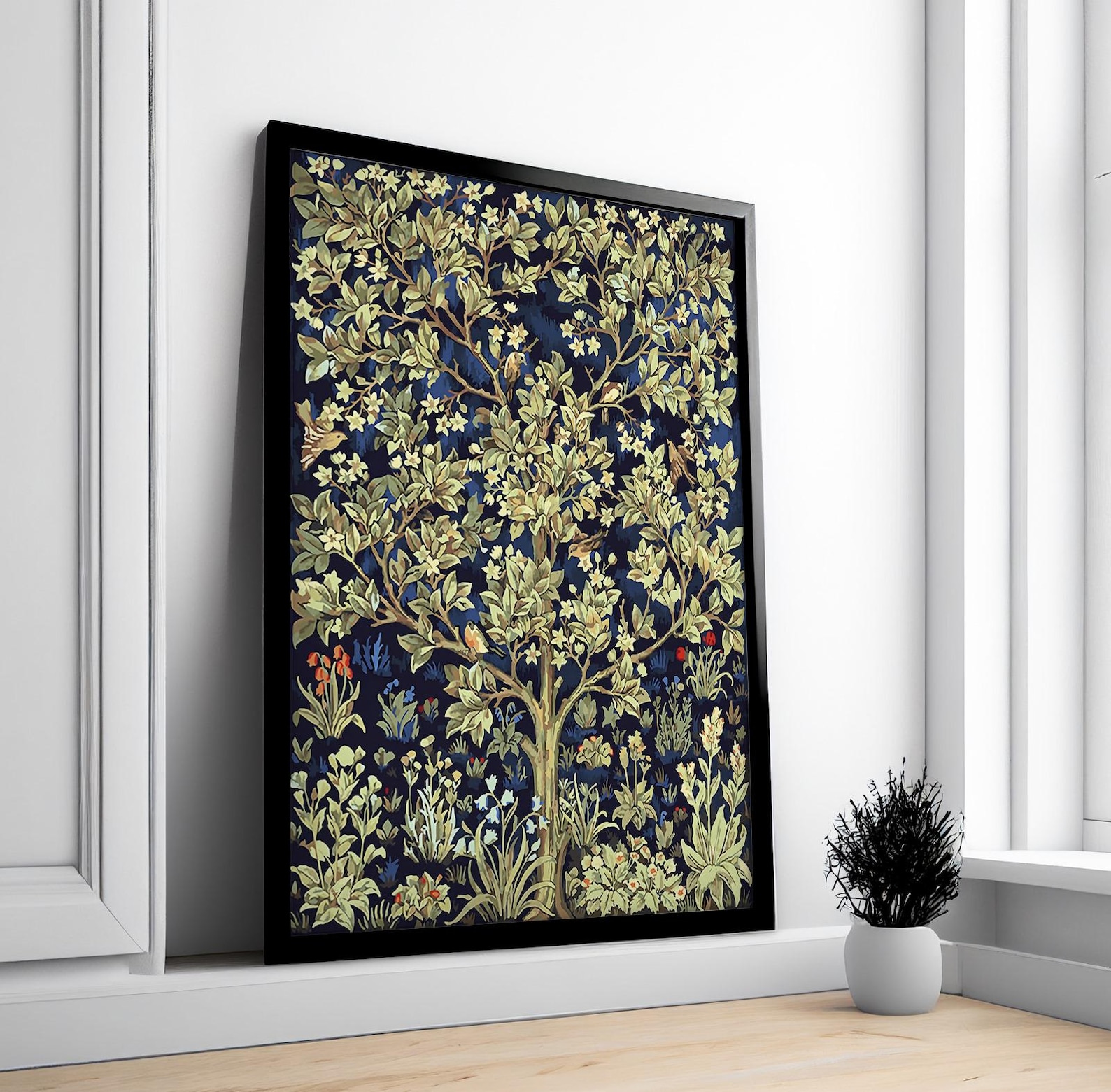 Framed William Morris 'tree of Life' Textured Canvas Print - Etsy