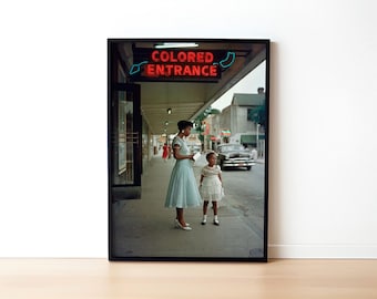 Vintage Civil Rights Photo Print: African American Mother and Child