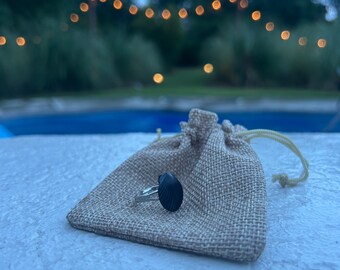 Boho beach shell ring