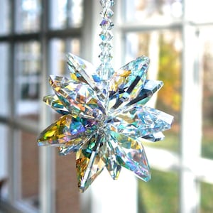 Sparkly Swarovski Crystal Car Accessory or Home Window Prism, Shimmers in Low Light- "STELLA AB"