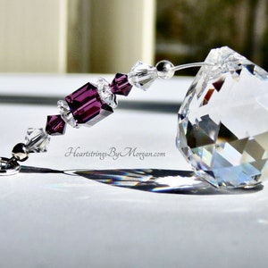 Swarovski Crystal Birthstone Suncatcher, Rainbow Maker For Car or Home, Car Charm, Choice of 12 Colors