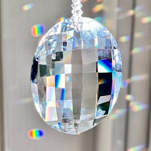 Raro acchiappasole Swarovski Matrix Crystal da 50 mm, tirante per ventilatore, tirante per lampada, disponibile in 12 colori Swarovski Strand - GABRIELLA
