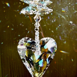 Swarovski Wild Heart Crystal Suncatcher, Made entirely with Swarovski Crystals THERESA Available in 3 Colors image 1