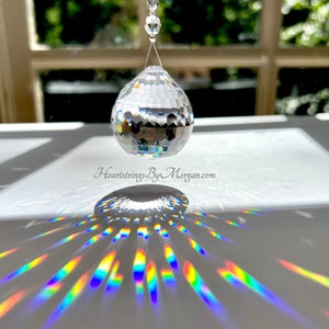 Beautiful Rainbows - Egyptian Crystal Suncatcher for Home or Car Window, Cathedral Cut Crystal Ball, 30 or 40mm