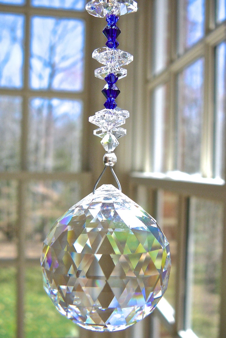 Crystal Suncatcher Rainbow Maker Made With Swarovski Crystal Etsy
