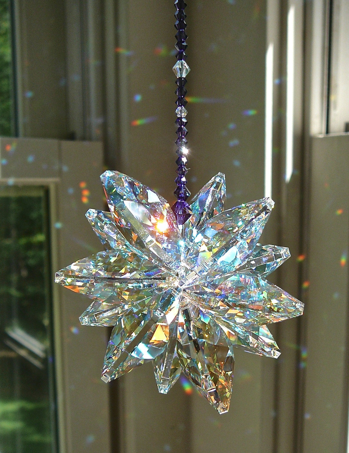 HUGE Largest Swarovski Crystal Cluster Suncatcher Available Etsy