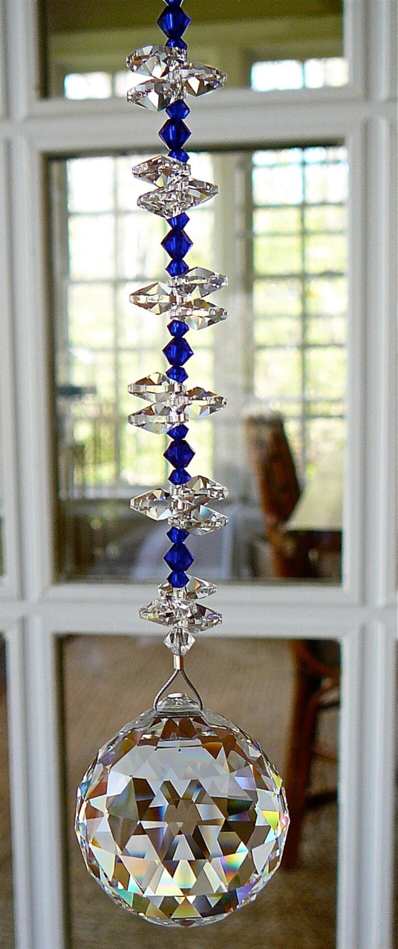 Crystal Suncatcher Rainbow Maker Made With Swarovski Crystal Etsy