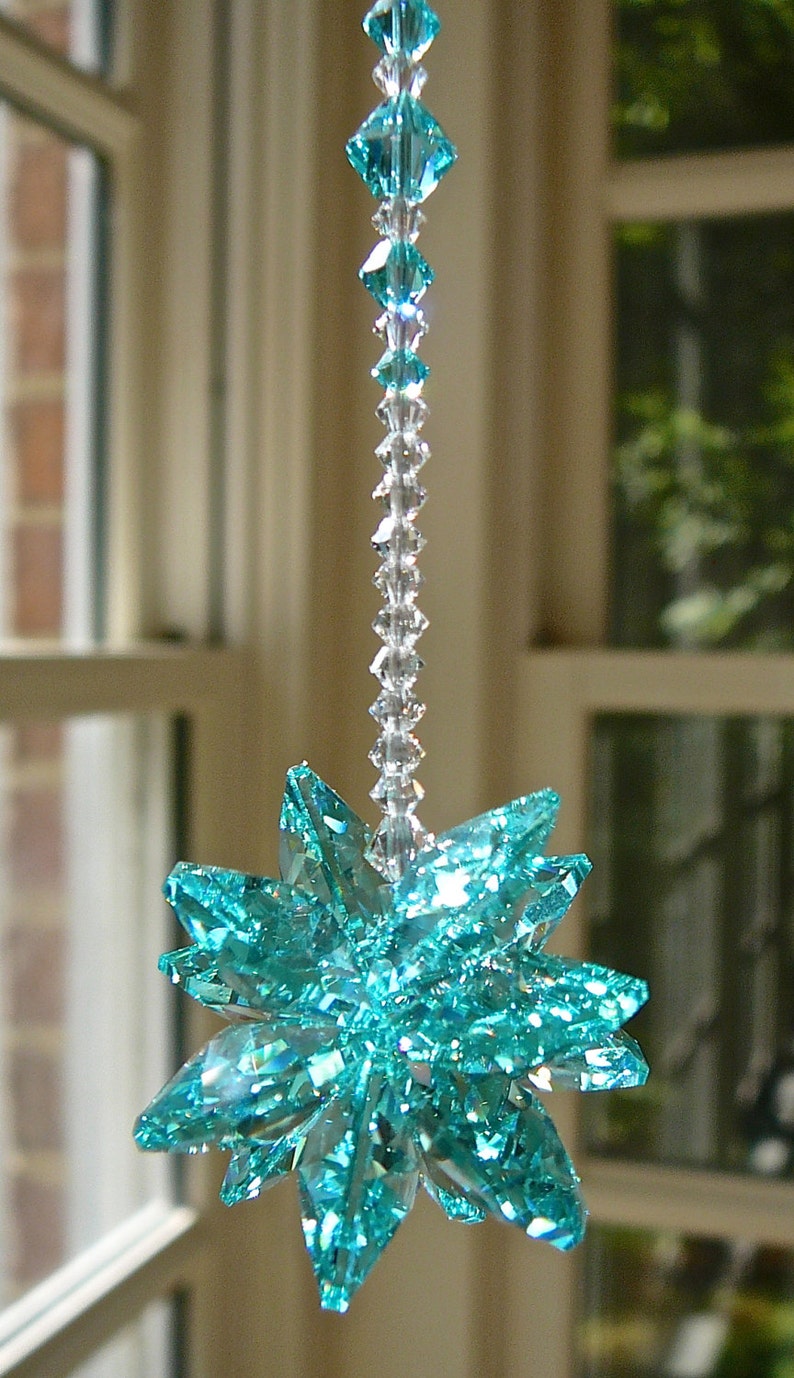 Crystal Suncatcher Swarovski Crystal Cluster Car Charm Prism Etsy