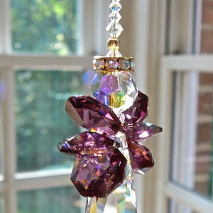 Purple Amethyst Crystal Angel Suncatcher for Car or Home - Etsy