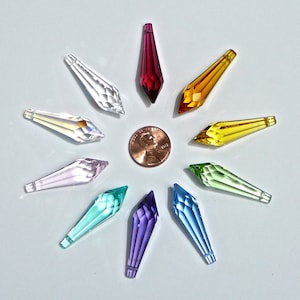 Genuine Swarovski 40mm (1.6") Pencil Drops in 11 Colors,  Strass 8611, 2nds Sale, Very Tiny Flaws