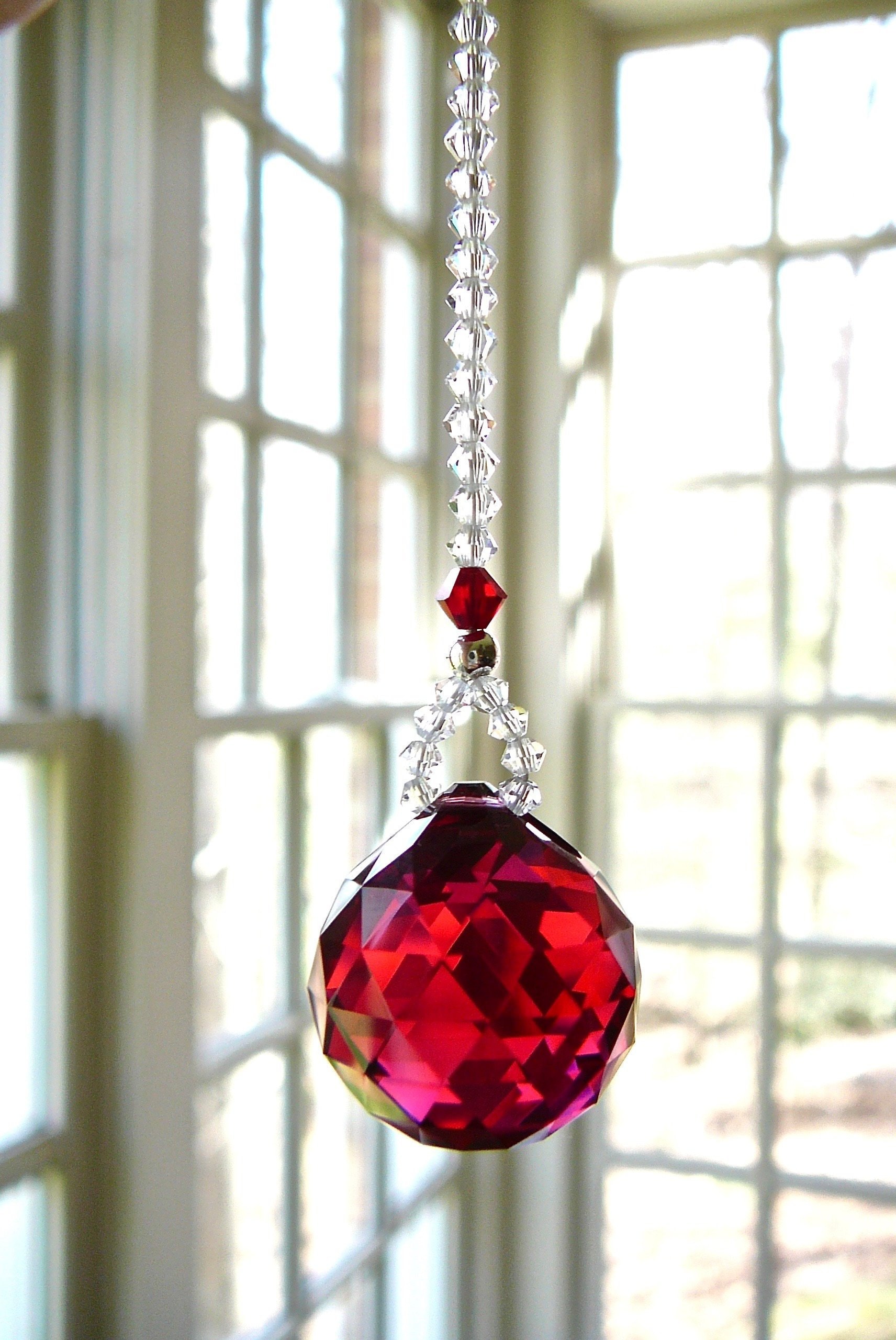 4 Pezzi Acchiappasole In Cristallo - Prismi Per Finestre, Decorazione Arcobaleno, Da Appendere - Foto 8