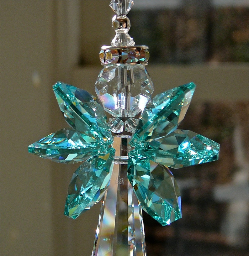 Guardian Angel Crystal Suncatcher Car Charm Prism Choose Etsy