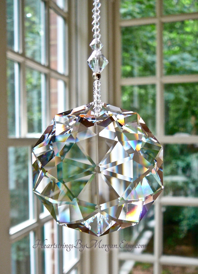 Large Crystal Suncatcher Entirely Swarovski Hanging Crystal Prism