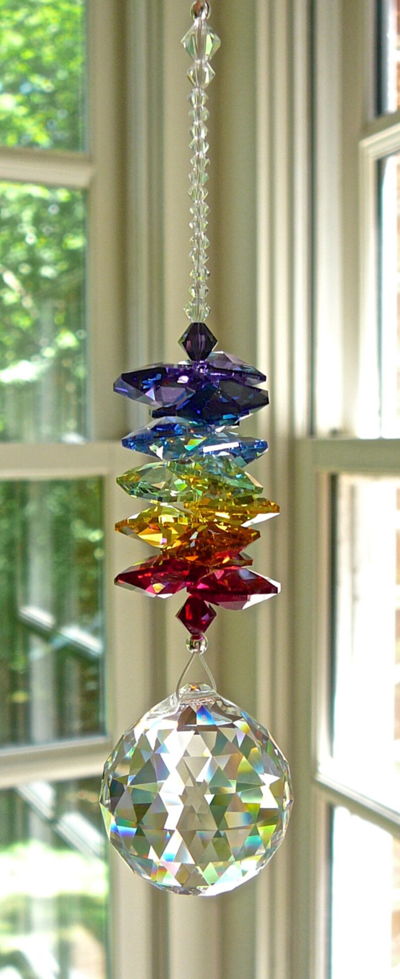 Rainbow Car Window Prism Suncatcher Made Entirely With Etsy