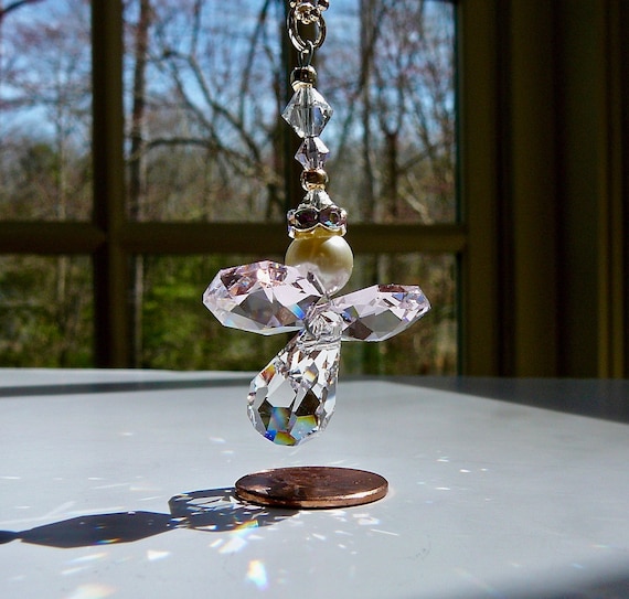 Swarovski Kristall Kleiner Engel Auto Anhänger Suncatcher Wähle