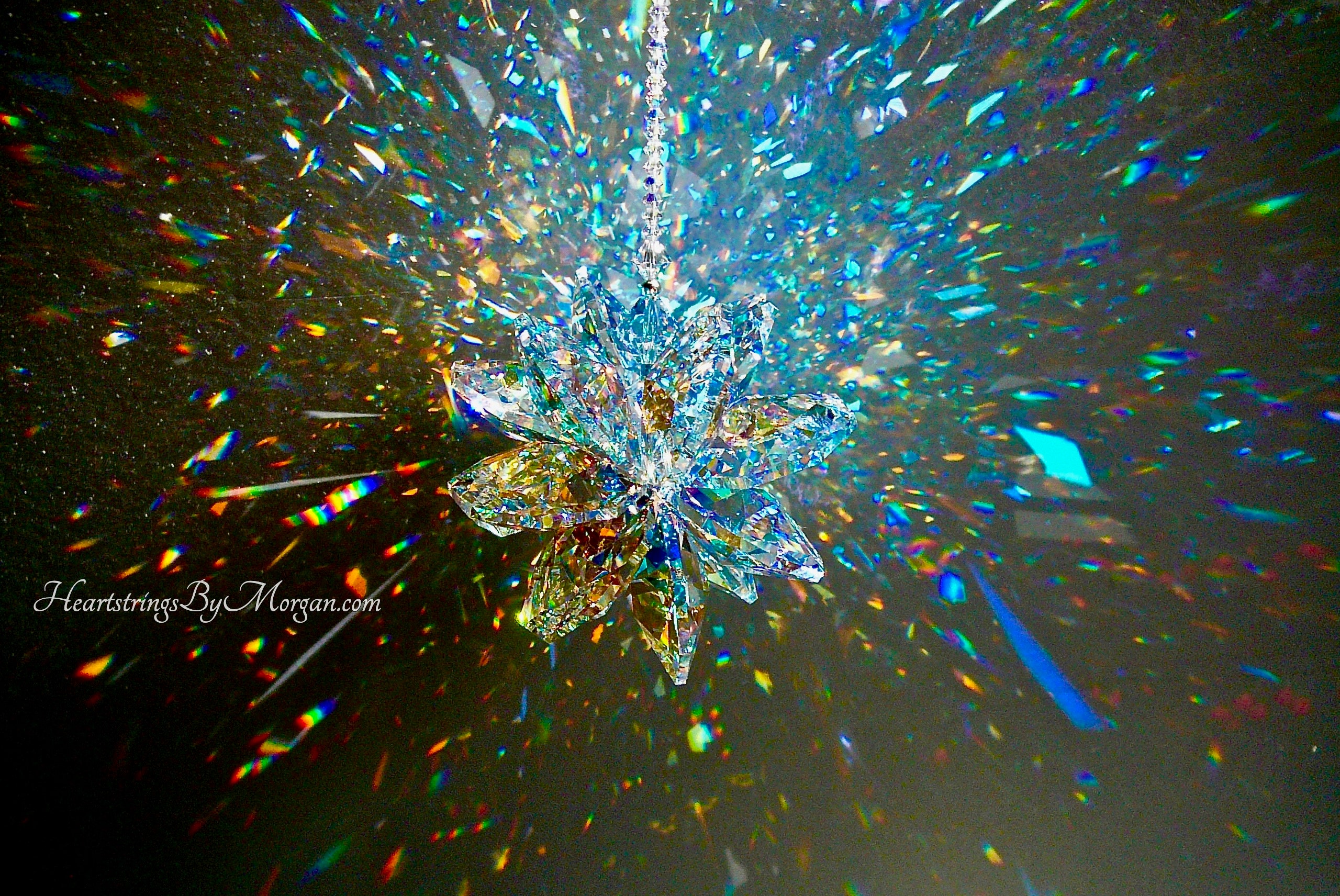 HUGE Swarovski Crystal Suncatcher Aurora Borealis Cluster | Etsy