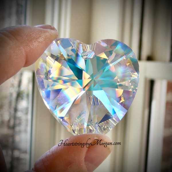 Genuine Swarovski Crystal Heart, Prism, 2nds Only, 40mm Swarovski 6228 Limited Supply