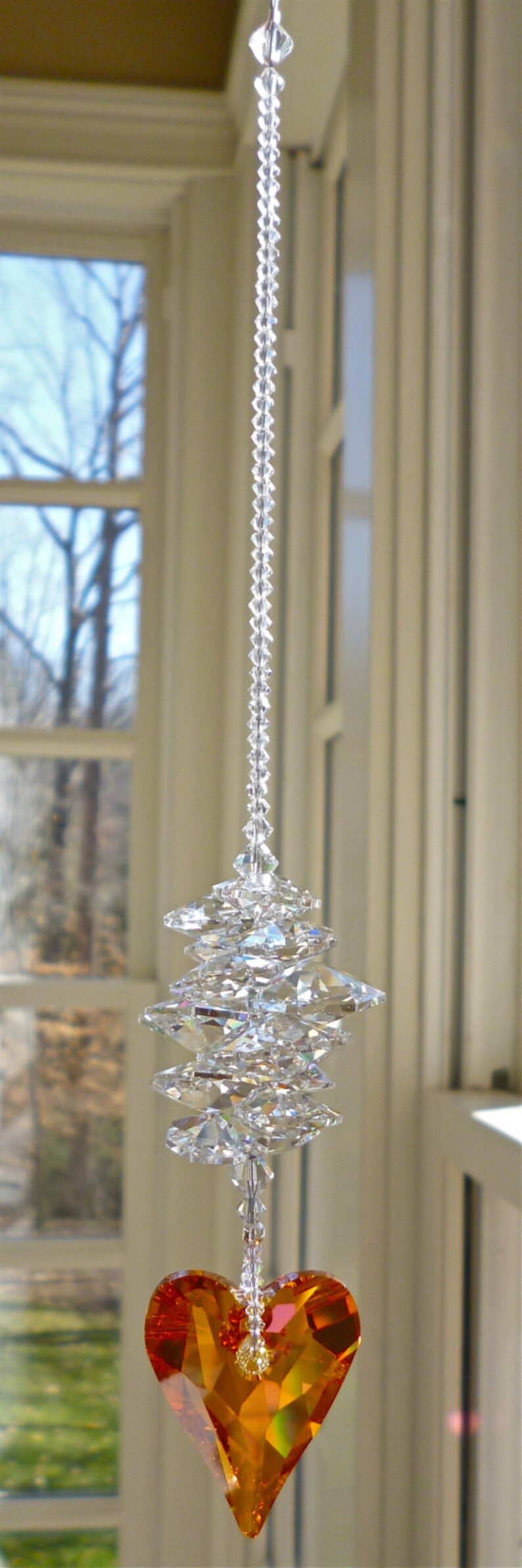 Swarovski Wild Heart Crystal Suncatcher, Made entirely with Swarovski Crystals THERESA Available in 3 Colors image 6