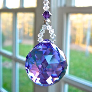 20mm Swarovski Crystal Ball Car Charm Comes in 14 Colors Rear - Etsy