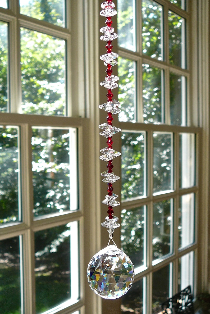 Crystal Suncatcher Rainbow Maker Made With Swarovski Crystal Etsy