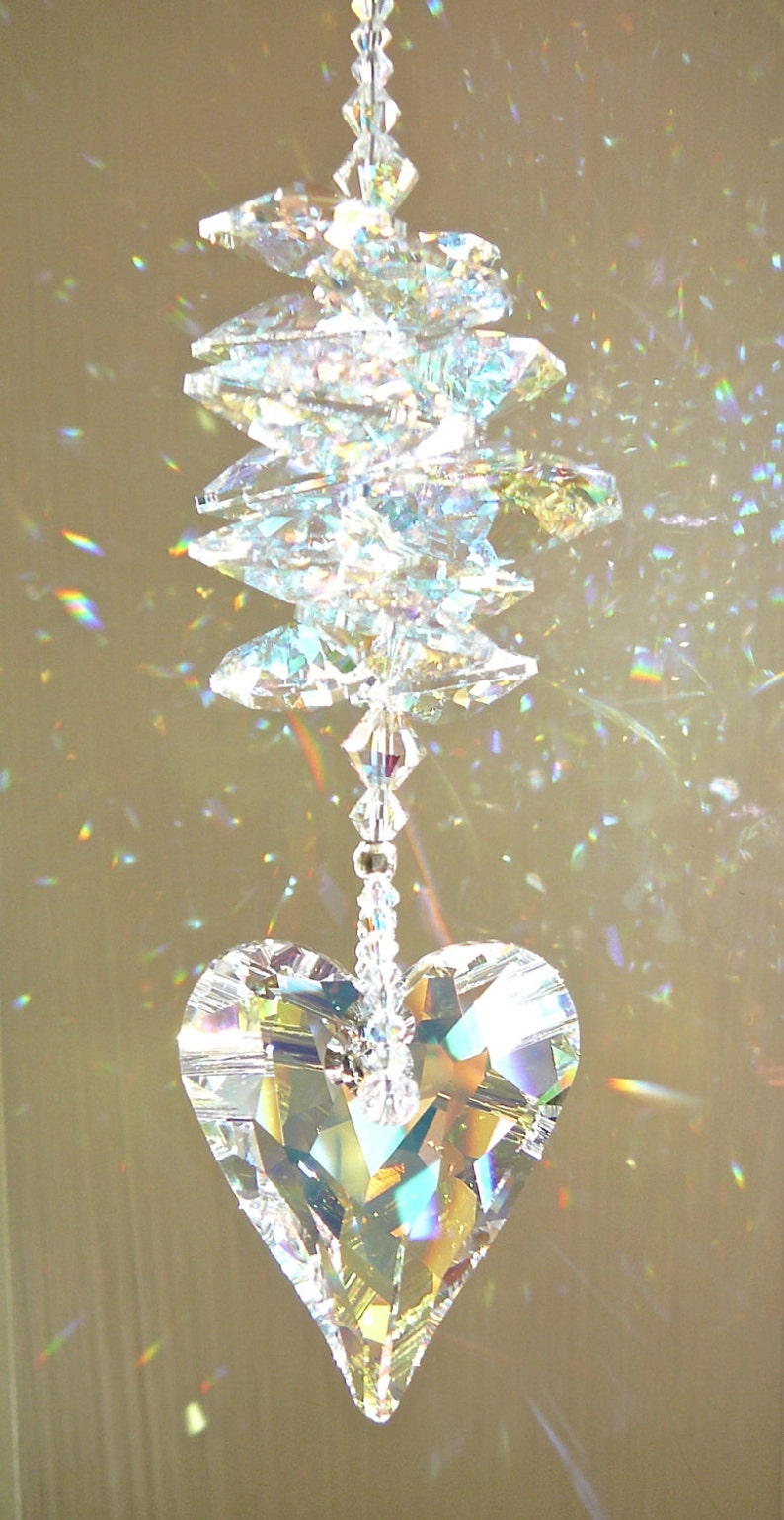 Swarovski Wild Heart Crystal Suncatcher, Made entirely with Swarovski Crystals THERESA Available in 3 Colors image 3