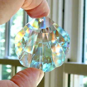 Swarovski Crystal Shell Prism, 40mm AB, 2nds Quality, Rainbow Maker Suncatcher