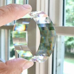 Swarovski Strass View Energy Gate Crystal, Logo-Etched, Prism 2nds Only, in 38 and 50mm, Beautiful Rainbows, Feng Shui Crystal