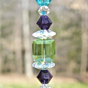 Guardian Angel Sun Catcher in Aurora Borealis and Peacock - Etsy