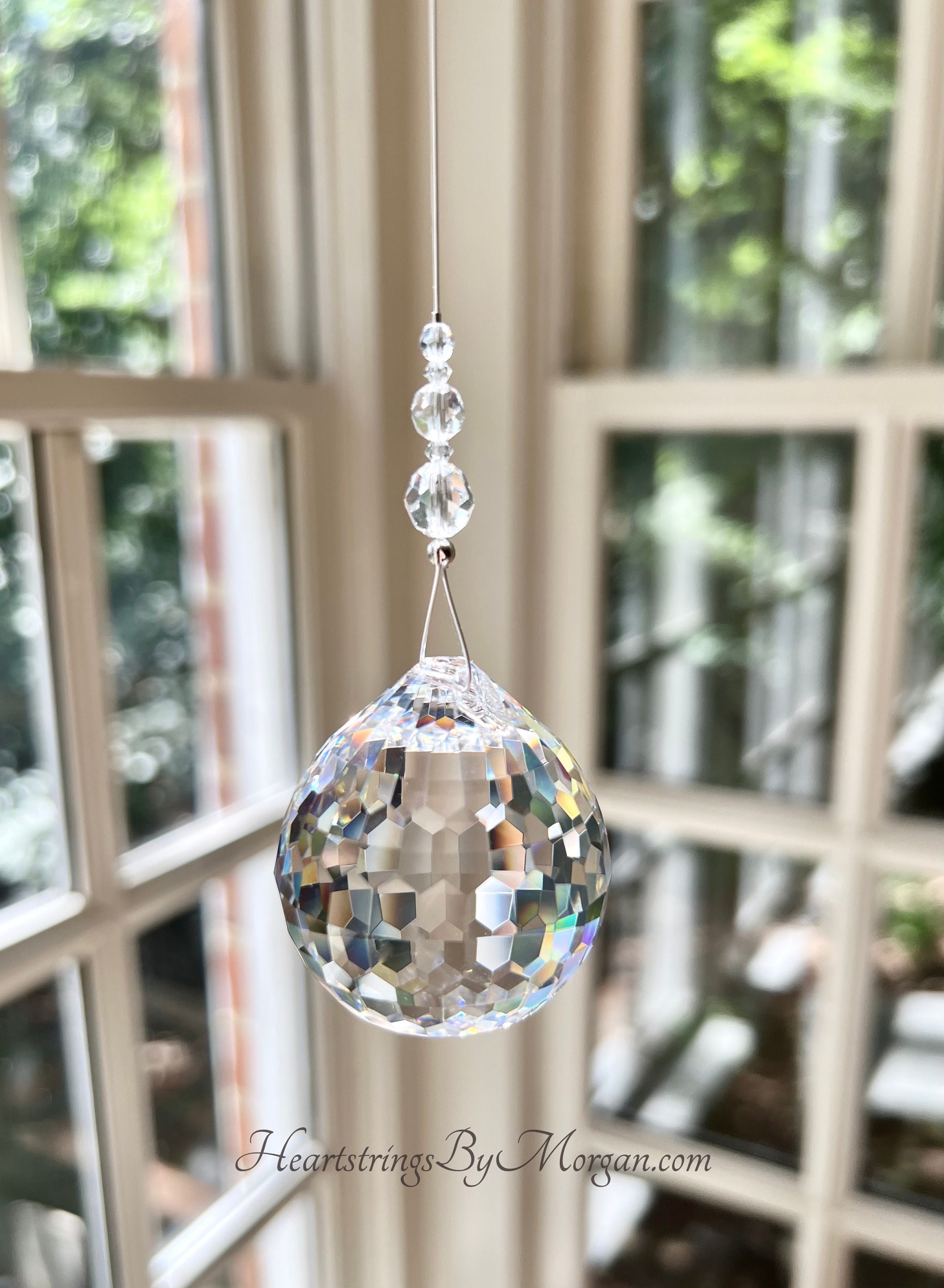 Yesland 20 Pack Upgraded Crystal Ball Prism 40mm 1.57 Inch Decorative  Ball Suncatcher Rainbow Pendants Maker Perfect for Chandelier Window 