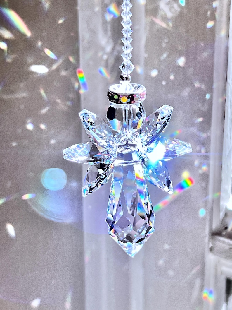 HeartstringsByMorgan Swarovski Crystal Guardian Angel Suncatcher