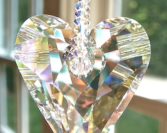 Atrapasueños de cristal Swarovski Wild Heart - Adorno de ventana prismático hecho a mano en 2 colores - THERESA