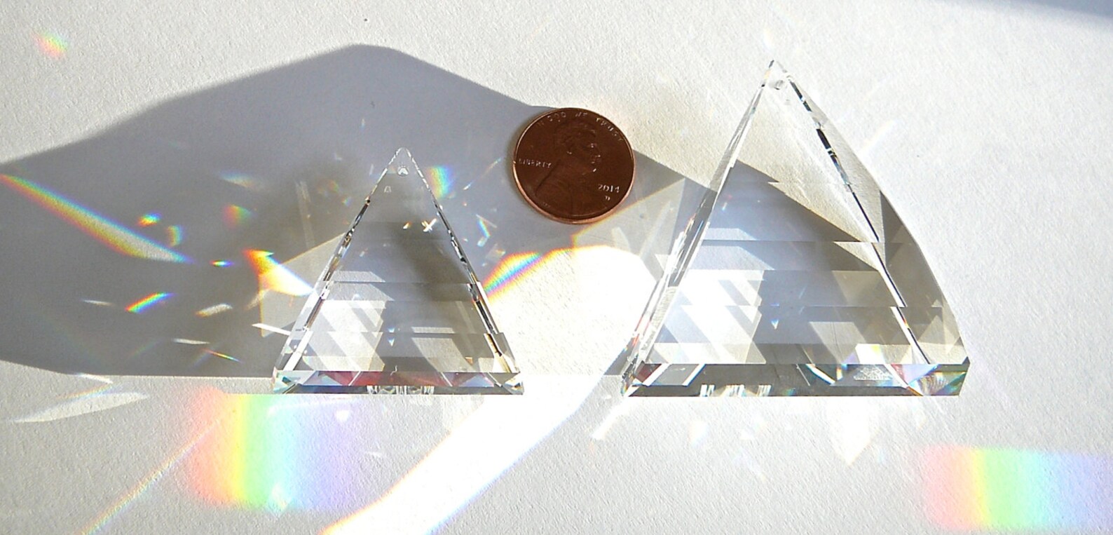 Pyramid Suncatcher Made Entirely With Swarovski Crystals Etsy
