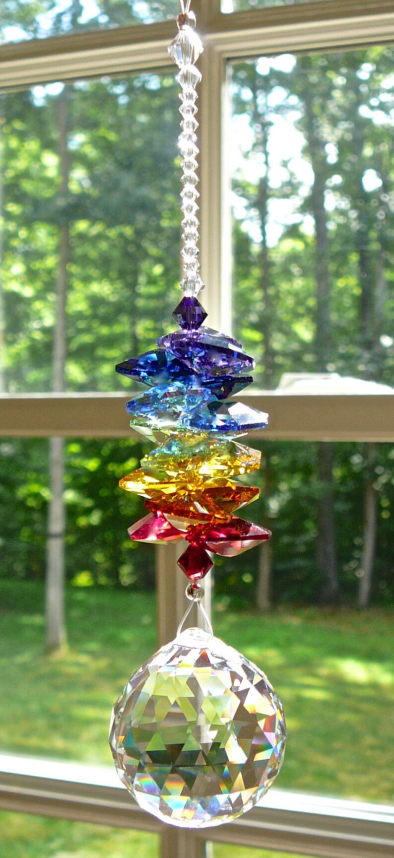Rainbow Car Window Prism Suncatcher Made Entirely With Etsy