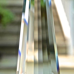 Retired Swarovski Crystal Pendant, Prism Only, Slightly Blemished, Large Beautifully Beveled 80mm (3&quot;)  Logo-Etched Pendant, 8950-4011