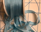 4mm Aqua blue 5 yards silk ribbon