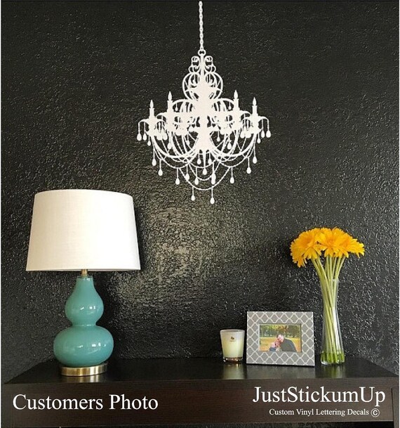 Chandelier French Paris Wall Art Vinyl Letters Decals Image 0