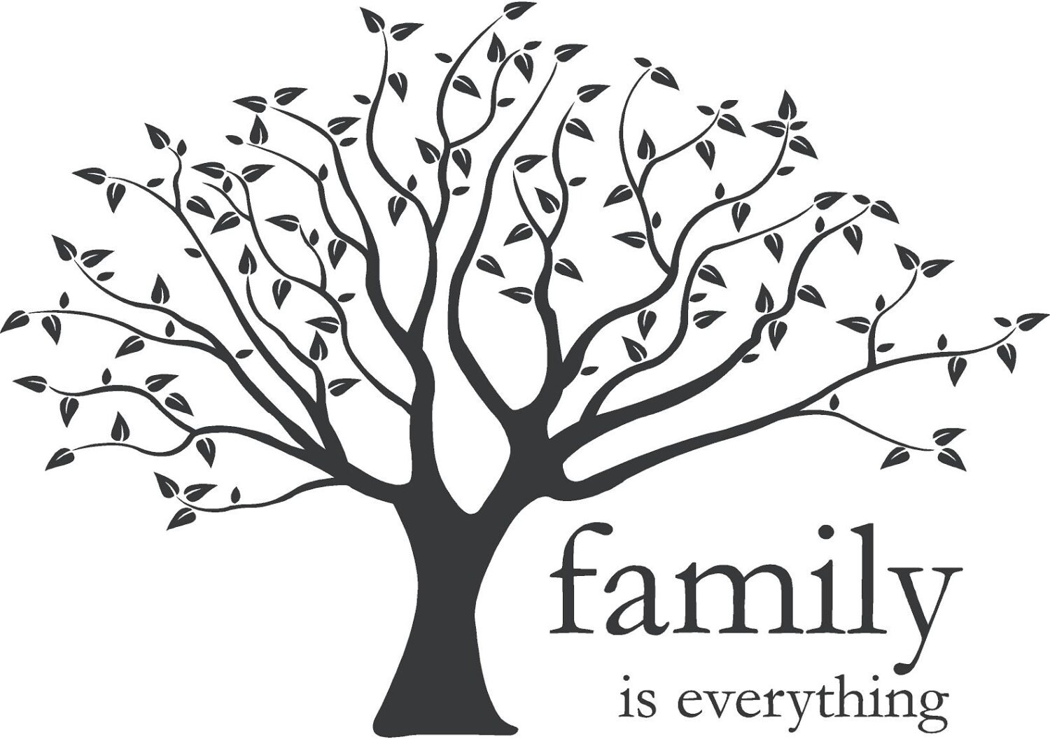 Family is everything Vinyl Lettering Wall Art in Words | Etsy