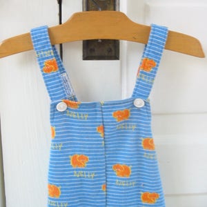 Vintage Child Overalls, Vintage Unisex Overalls, Vintage Boy Girl Overalls, Blue Overalls, Elephant Overalls, Vintage Carters, 12 Month