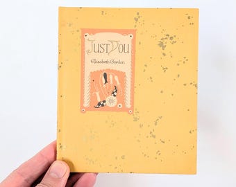 Antique Poetry Book, Small Antique Book of Poems, Small Yellow Book, Gift for Poem Lover