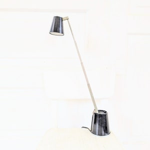 Mid Century Desk Lamp, Vintage Desk Lamp, Office Lamp, Vintage Metal Lamp, Metal Goose Neck Lamp, Black Desk Light, Retro Black Lamp