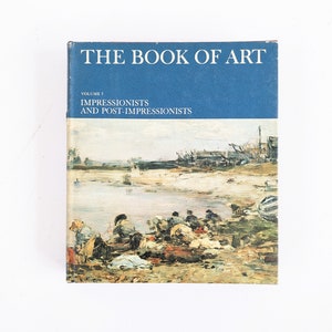 Vintage Art Book, Sixties Art Book, The Book of Art, Impressionist Art Book, Vintage Art Plates, Vintage French Art Book, Gift for Art Lover