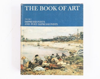 Vintage Art Book, Sixties Art Book, The Book of Art, Impressionist Art Book, Vintage Art Plates, Vintage French Art Book, Gift for Art Lover