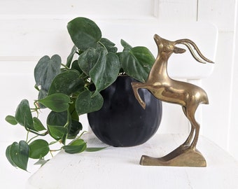 Vintage Brass Deer, Vintage Brass Reindeer, Vintage Christmas Deer Reindeer, Brass Animal, Deer Figurine Statue, Mid Century Deer